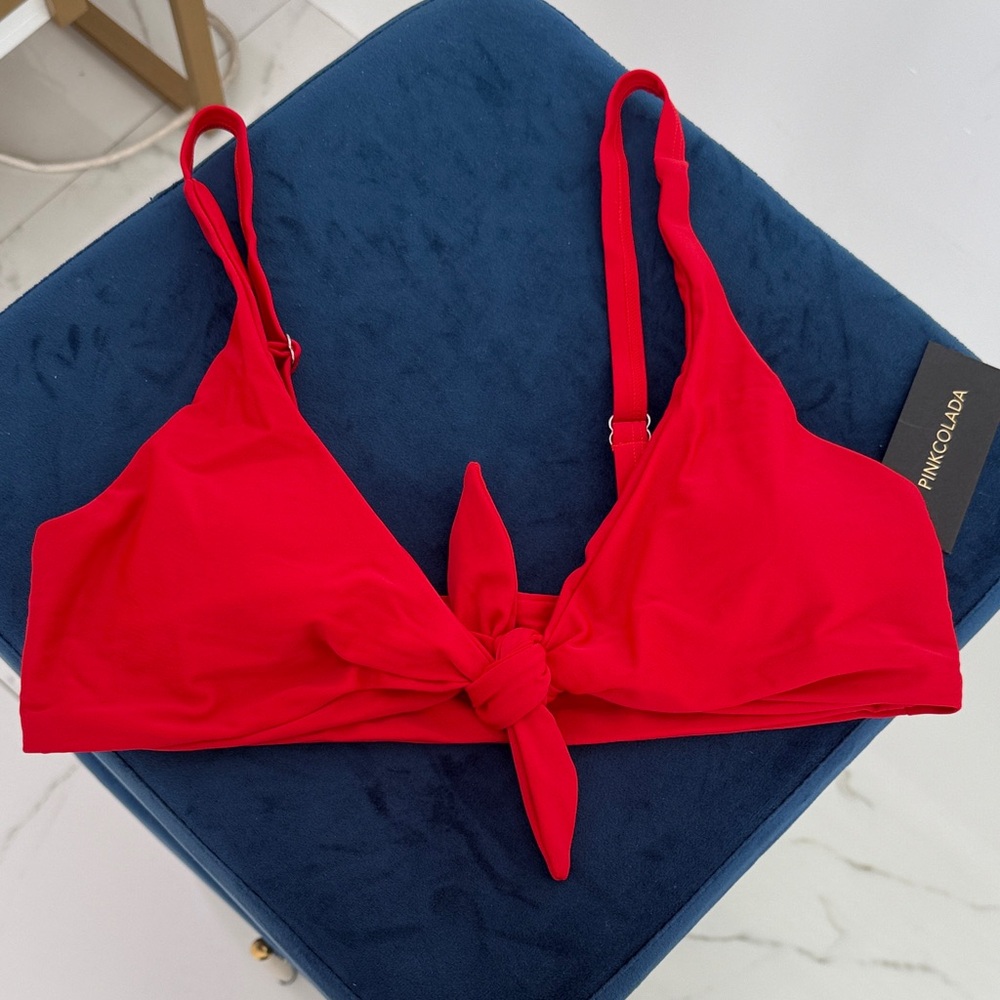 Women's  pinkcolada Red Bikini Top
